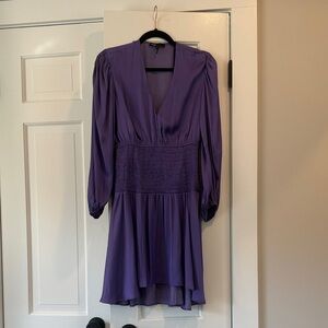 Maje Elegant Purple Long Sleeve Dress